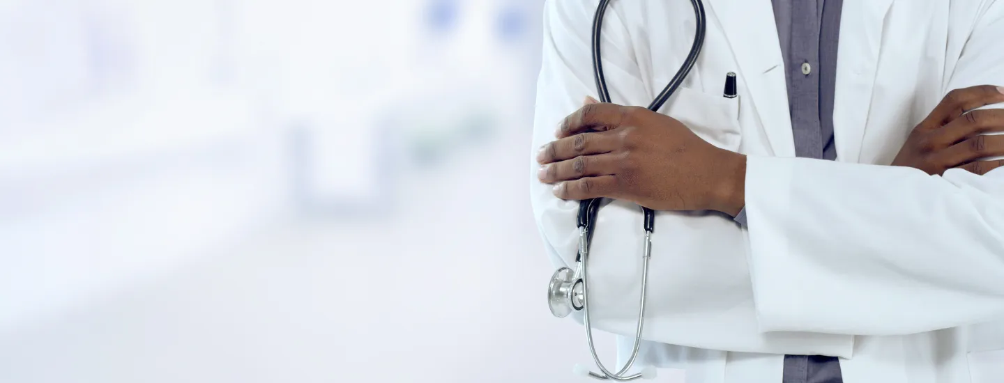 Physician crossing arms